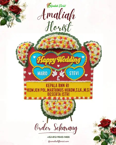 Papan Bunga Pernikahan Gemel